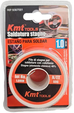 Bobina de estaño de 60 gr para soldar alambre de estaño para soldaduras (60 gr 1 mm)