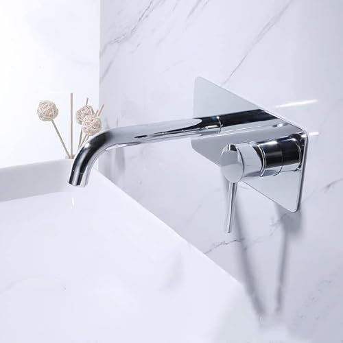 Rubinetto per vasca da incasso a parete per vasca da bagno caldo e freddo Rubinetto a incasso a parete con scatola da incasso, quadrato e tondo