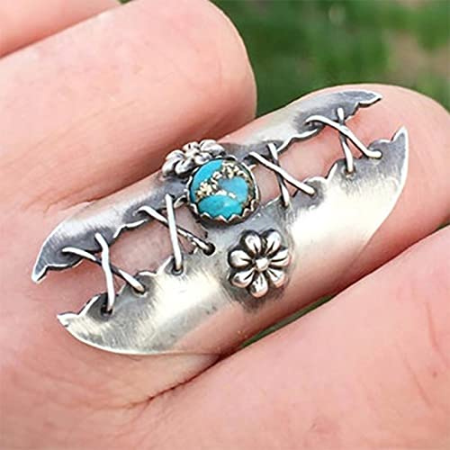 Ringe Damen Ring Herren Schmuck Frauen Geschenk Boho Style Schöne Punk Schmuck Runde Türkis Diamant Ringe Verlobung Hochzeit Jahrestag Geburtstag Party Geschenk Ringe