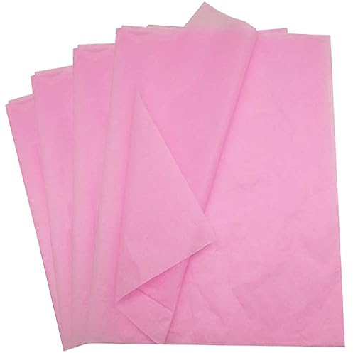 40 Blatt Geschenkpapier Seidenpapier,Rosa 50x75 cm Verpackungspapier Glanzpapier Bastelpapier für Füller Blumen Kunsthandwerk Geburtstag Hochzeits Dekoration und Geschenkverpackungen Tissue Paper