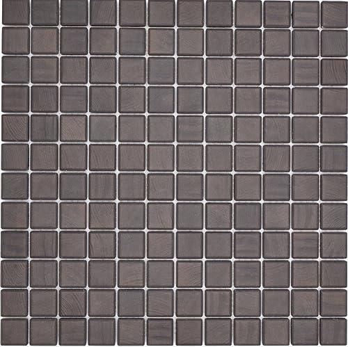 Keramikmosaik Fliese Jasba wenge matt Holzoptik Fliesenspiegel Badfliese Duschfliese / 10 Mosaikplatten