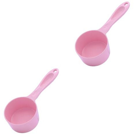 FRCOLOR Lot De 2 Cuillères Doseuses Pour Aliments Pour Animaux De Compagnie Grand Manche En Plastique Facile À Utiliser