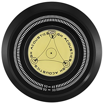 Skivstabilisatorklämma, 50Hz Skivspelare Skivbordsstabilisatorklämma med bubbelnivå för LP-vinylskivspelare (Svart)