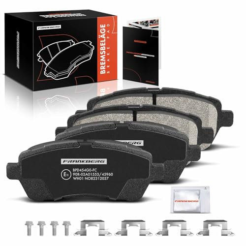 Frankberg Brake Pad Set incl. 4x Pads Front Compatible with Fiesta VI CB1 CCN Swift IV FZ NZ 2 DE DH Justy IV S.i.r.i.o.n M3 Replace# 04465B1320000