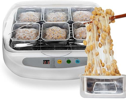 Yogurtiera elettrica Natto Maker, fermentatore Natto da 3,5 Litri con Pannello di Controllo Intelligente, Macchina per Yogurt a Temperatura Regolabile per Bar di casa, Pasticceria