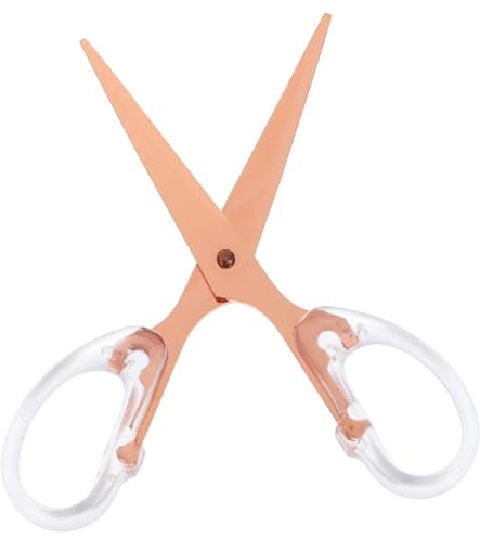 COHEALI Büroschere Zum Basteln Scrapbooking-schere Papierschere Schüler Schere Scrapbook-schere Sicherheitsschere Handwerksschere Mehrzweckschere Bastelschere Aluminiumlegierung Rose Gold