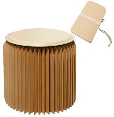 AJYBYUKJ Klappbarer Papierhocker,Kraftpapiermaterial, Tragkraft 300 Kg,Gute Druckfestigkeit,Fußhocker,Wabenstruktur/20 cm Dick/50 * 30 cm Beauty Comes