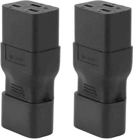 Culnflun C14 auf C19 Adapter, 2Pcs IEC320 C14 zu C19 Power Port Adapter, PDU-USV-Stromversorgung, IEC-Stecker C14 auf Buchse C19-Adapter EC-Stecker Server-PDU-Konvertierungsstecker USV-Netzteil