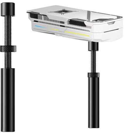 Grafikkortsstöd, Gpu-stödfäste, justerbart 74-120mm Gpu-stöd aluminiumlegering Gpu Sag-fäste med magnet Gpu Anti Sag-fäste (svart)