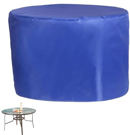 Runde Terrassenmöbelabdeckungen für den Außenbereich, 300 x 50 cm, wasserdicht, strapazierfähig, 420D-Oxford-Gewebe, wetterbeständig, rundes Gartenmöbel-Set für Tisch und Stühle