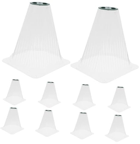 BESPORTBLE 10piezas Campanas De Jardín Transparentes para Plantas Reutilizables Anticongelante Cubiertas De Invernadero Protección contra Heladas Ajuste De Temperatura y Humedad