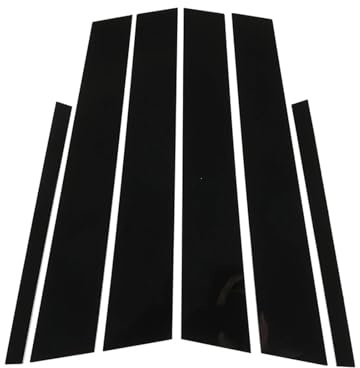 REIJAX 6 pièces Garniture de Pilier B de Fenêtre de Porte de Voiture pour Seat Leon 2013-2020, Autocollant Montant B de Couverture Pilier Fenêtre Portière,A-Black