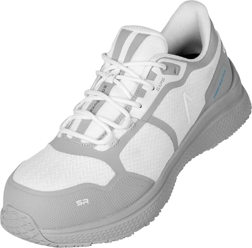 ACE Constructor S1-P Scarpe da lavoro - leggere, antiscivolo e comode - Scarpe di sicurezza per donna e uomo - Bianco - 38