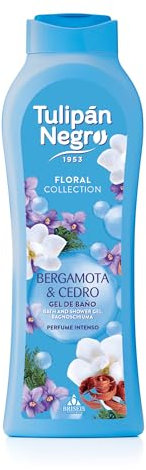 Tulipán Negro – Gel de Baño Hidratante Bergamota y Cedro 650 ml | Fragancia Floral Duradera | Cuidado Corporal Diario