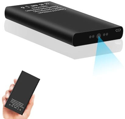 KAGMY Caméra espion Caméra cachée, Caméra de sécurité Nanny espion avec batterie portable de 1080P HD 10000mAh, enregistrement continu de 20 heures avec capteur de gravité/détection de mouvement