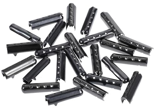 Xinjoduz 24 stycken metallagets skosnören spetsar snörändar spets metall ändar reservspetsar för gör-det-själv reparation sneakers segelduk huvtröjor strandbyxor