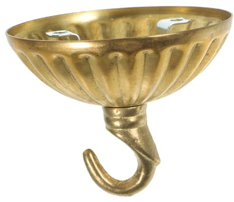 Outanaya Gancho de Techo de Cobre Placa Base para Lámpara Colgante con Gancho Abierto Accesorio para Plafón de Lámpara de Techo Compatible con y Luminarias Interiores