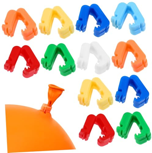 Kisangel 100pcs Plastic Balloon Clips Balloon Tying Tool for Wedding Birthday Party Decorations Sealing Clamps for Holiday Events and Festive Centerpieces