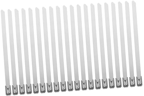 SEWACC 100 piezas Bridas de Acero Inoxidable Autoajustables Resistente la para Organización y Fijación de Cables Automóviles y Hogar
