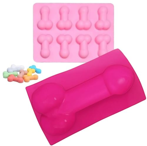 2PCS Lustige Backform, Silikon Funny Kuchen Formen Schokolade Puddingform Maker Mould DIY Cube Kuchenform Backformen Werkzeug
