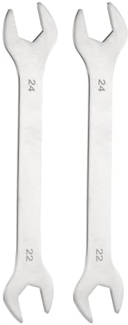sourcing map 2pcs Super Thin Open End Wrench 22x24mm Metric Lightweight U-Shaped Spanner Double End Wrenches for Automotive Repair Furniture Assembly, Gray