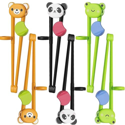 Essstäbchen Kinder, 6er Set Sushi Stäbchen Kinder, Essstäbchen Hilfe Mit Rutschfester Oberfläche, Personalisierte essstäbchen Für kinder, Stäbchen Zum Essen Lernen