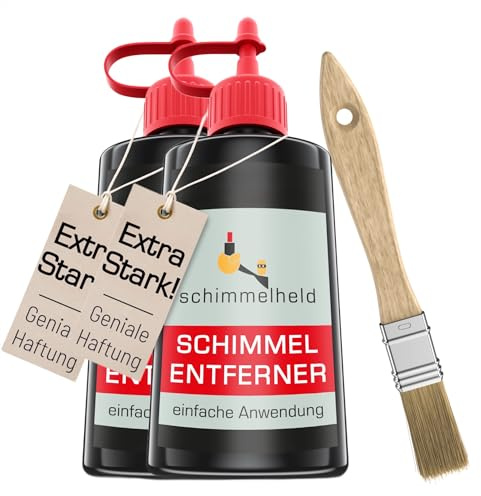 Schimmelentferner Gel mit Sofortwirkung, ohne schädlichen Sprühnebel! Lange Einwikrzeit für Tiefenreinigung, Schimmelentferner Wand, Bad, Küche, Fugen, Waschmaschine (200ml)