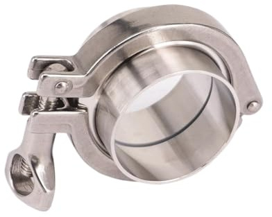 Morsetto con cappuccio terminale saldato, Set di morsetti a tre vie in acciaio inossidabile 304 da 51 mm, ghiera di saldatura, tappo terminale, guarnizione in silicone, 4 pezzi