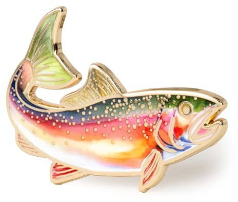 Rainbow Trout Enamel Pin, Fishing Pin, Trout Lapel Pin, Fishing Gift for Lake Lovers, River Lover Gift, Nature-Inspired Fish Pin, Outdoor Enthusiast Accessories, Lake Life Accessories