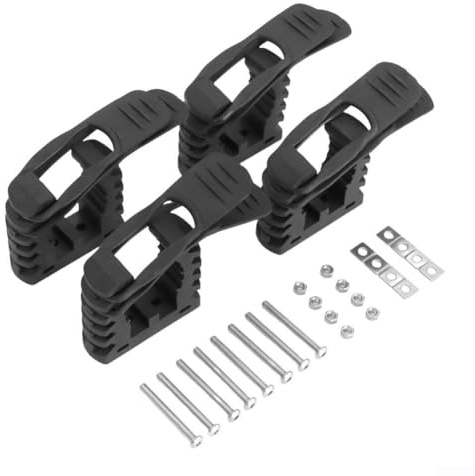 Heavy Duty Quick Release Rubber Clamp Mount Kit for UTV and RV, Off Road Vehicle Tool Organizer with Shock Absorbing Block, Secure Shovel and Axe Holder(4 sets)