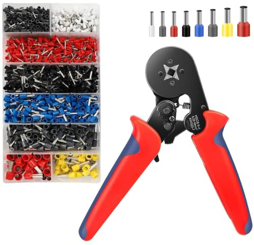 Viapriod 1250 Pezzi Set Di Pinze Crimpatrici, Pinza Crimpatrice Capicorda | Capicorda Con Pinza, Pinza Per Capicorda 0,25 – 10 Mm², per Auto e Installazioni