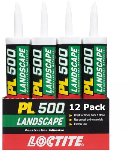 Loctite PL 500 Landscape Block & Stone Construction Adhesive, 10 fl oz Cartridge, 12 Pack