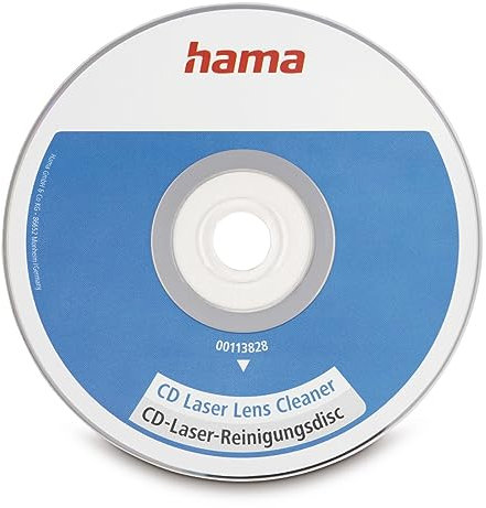 Hama Reinigungs-CD für CD-Player (Laser Reinigung, Reinigungs CD für CD Player/Autoradio/Konsolen mit CD-Rom-Laufwerk, für Slot in Player mit Reinigungs Flüssigkeit, Reinigungsdisc)