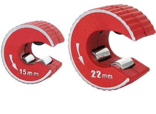 Exogio 2 Pcs Kupferrohr Ratschen-Rohrabschneider 22MM,15mm Kupfer Rohr, Copper Pipe Cutter, Mini Auto Rohr Schneiden Werkzeug, Kupfer-Set für Schneiden Von Kupfer Aluminium Rohren