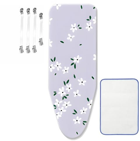 ZJBKX Bügelbrettbezug, XXL, Universal größe Bügeltischbezug, Extra Lage, 160 x 60 cm, Schöner Ersatz mit 4 Bügeltischspanner