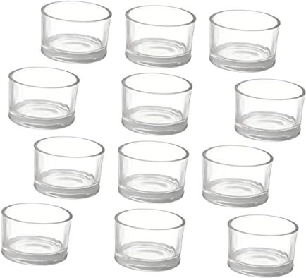 Alipis 12stücke Glas Teelichthalter Transparente Glasbecher Als Kerzenhalter Geeignet Für Bankette Familienfeiern Candlelight-dinner Und Dates Hochhitzebeständig Für Wohnaccessoires Und t