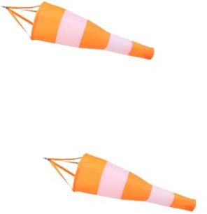 YARNOW 2pcs Weather Vane Measuring Bag Decorations Garden Windsocks Flagpole Spinner Festival Belt Reflective Telescopic Chimes Poles Outdoor Windsock Bag Caterpillar Traffic Orange Nylon