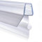 Joint de bas de porte de douche en PVC transparent pour portes en verre sans cadre - 70 cm de long - Étanche - 4 mm