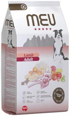 GALITO MEU Pienso para Perros Adultos Cordero 12 kg | Arroz integral, FOS y MOS, Aceite de salmón omega 3/6, Glucosamina, Yuca de Mojave