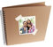 MP-Álbum Scrapbooking, Álbum Encuadernado con Espiral, 20x20 cm, Portada Gruesa, 20 Hojas Cuadradas, Tapa en Cartón, Álbum para Fotos, Diseños, Regalo Creativo, Color Kraft.