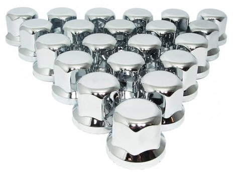 MGF 20 Piezas 32 mm Cromo plástico Tuercas de Rueda Tapas de Pernos Cubiertas Camión Camión Remolque