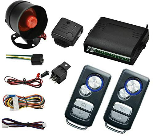 MASO Car Central Lock Universal Auto Remote Central Kit Vehicle Door Lock with Shock Sensor + Contorl Box + 2 Replacement Remote Contorl for Car Central Door Lock