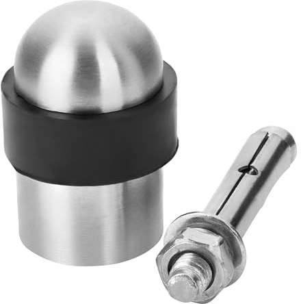 2 x SOTECH Bodentürstopper POLL Ø 35 mm echt Edelstahl gebürstet massiv | Türstopper für Bodenmontage