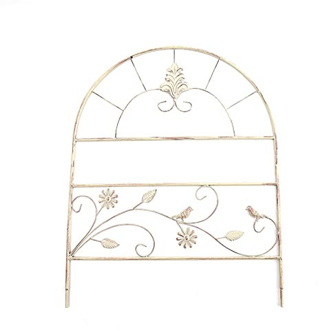 ZYFA Rankhilfe Gartenzaun Rankgitter Rasenkanten Gartenstecker Garten Gartenpfähle Gartenzäune Beetzaun Metall Obelisk Pflanzenstützen für Gartendeko,Deko Für Kletterpflanzen,Rosen,Reben