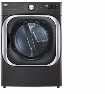 LG 9.0 cu. ft. Vented Smart Stackable Gas Dryer in Black Steel with TurboSteam and Sensor Dry Technology