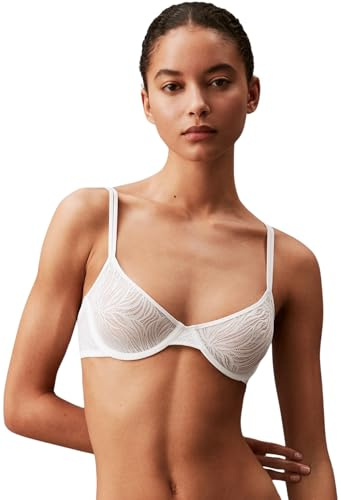 Calvin Klein Soutien-Gorge Balconnet Femme Unlined à Armatures, Blanc (White), 95A