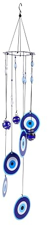 1Pc Böser Blick Anhänger Kristall Anhänger Outdoor Türkisch Outdoor Windspiele Blaues Auge Glockenspiel Decoraciones para Salas De Casa Garten Windspiel