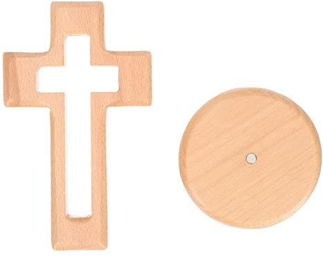 BESPORTBLE Holzkreuzornament Deko Kreuz Für Schlafzimmer Desktop Haushaltsdekor Sammelkreuz Holzkreuzornamente