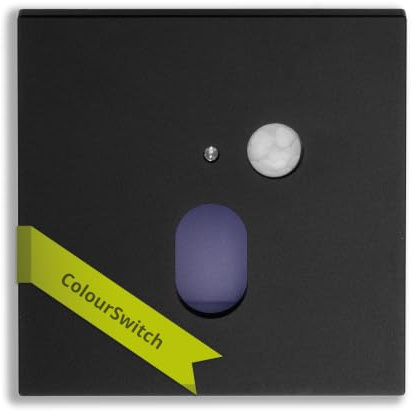 INNOVATE LED Einbaustrahler 230V Sensor Eckig-Eckig ColourSwitch Schwarz | LED Strahler mit Bewegungsmelder Master/Slave Wandleuchte Innen I Lampe mit Bewegungsmelder Innen Indirekte Beleuchtung