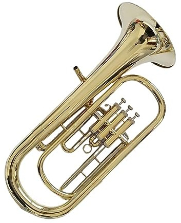 Blechblasinstrumente Trompete Messing Vergoldetes Professionelles Bariton-Horn B-Dur-Euphonium-Trompetenhorn Mit Drei Tasten Für Tenor-Jazz-Instrumente (Color : Gold)